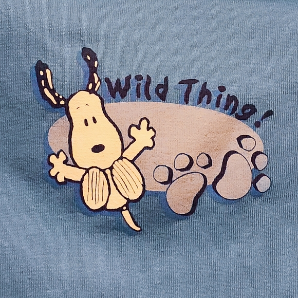 Peanuts Collection Snoopy Blue 2 Piece Pajama PJ Set - Picture 4 of 8